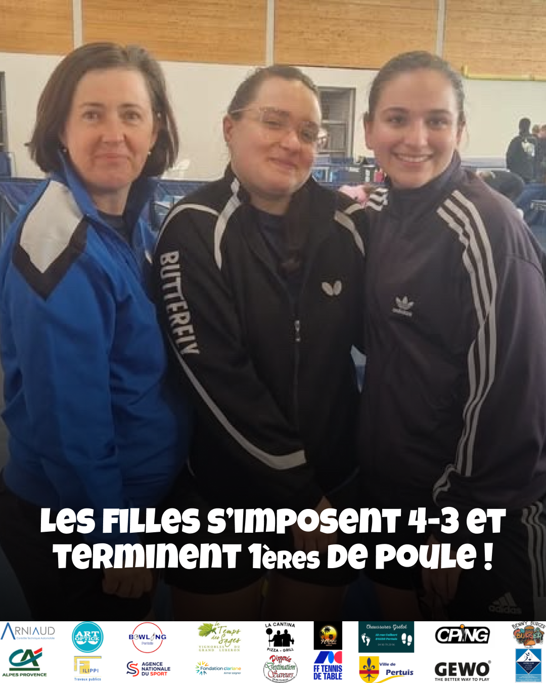 🏓🔥 L’équipe féminine du PSLTT s’impose et prend la tête ! 🔴🟡
